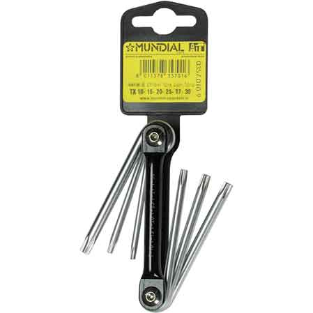 SET CHIAVI TORX MUNDIAL TX 10,15,20,25,27,30