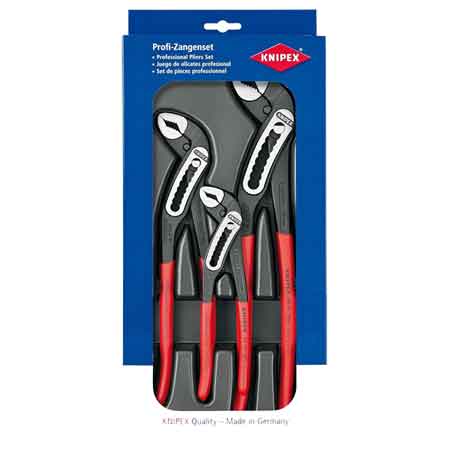 KIT PINZE REGOLABILI POLIGRIP 'ALLIGATOR' KNIPEX 3 Pezzi