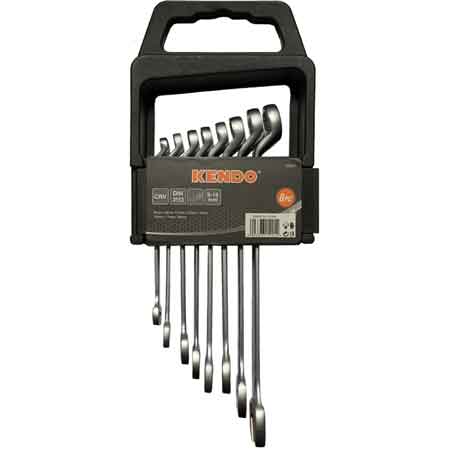 SERIE CHIAVI COMBINATE CON SUPPORTO KENDO 8 PEZZI Contenuto 8-19 mm