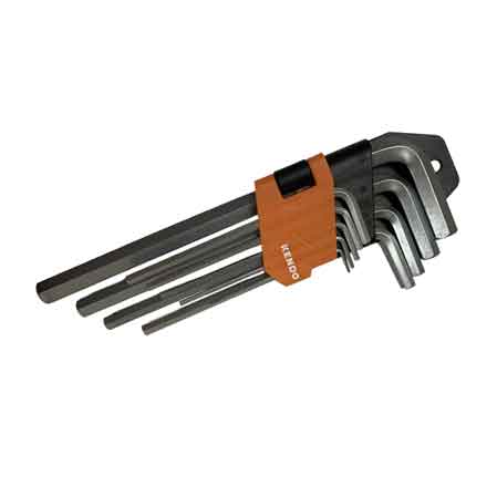 SET CHIAVI MASCHIO ESAGONALI LUNGHE KENDO 9 PEZZI 1,5;2;2,5;3;4;5;6;8;10 mm