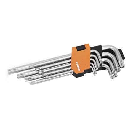 SET CHIAVI MASCHIO TORX LUNGHE KENDO 9 PEZZI T10,15,20,25,27,30,40,45,50