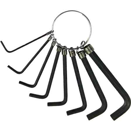SERIE CHIAVI MASCHIO ESAGONALE 8 pezzi - mm 2÷10