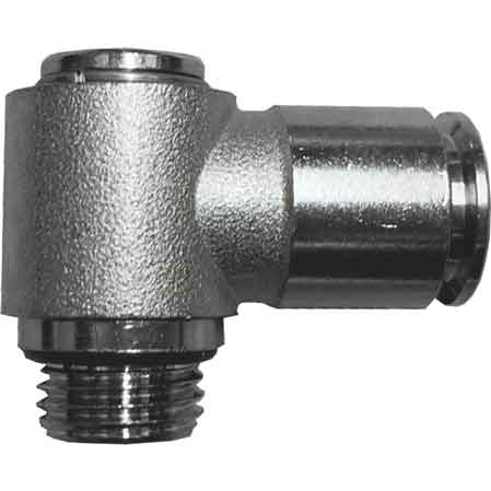 RACCORDO GIREVOLE A 'L' 1/4"x10 mm