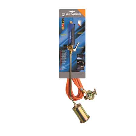 CHALUMEAU CHAUFFEUR AVEC LEVIER EN KIT KEMPER 63 cm - Brûleur Ø 45 mm - Tuyau 10 m