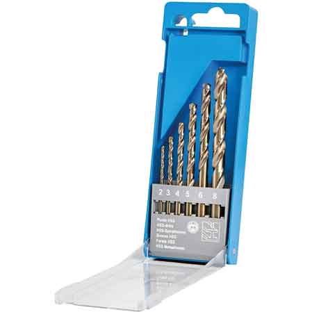 SERIE PUNTE 'HSS COBALTO 5%' IN ASTUCCIO KRINO 10 pezzi - 1÷10 mm x 1