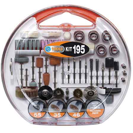 SET ACCESSORI PER MINI TRAPANO 'PG195A' 195 pezzi