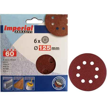 DISCO ABRASIVO VELCRATO 'FAI DA TE' Ø 115 mm - grana 120 - 6 pezzi