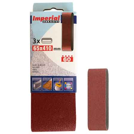 NASTRO ABRASIVO 65X410 MM Grana 80 - 3 pezzi