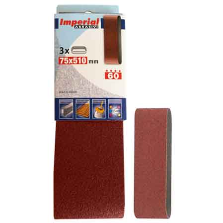 NASTRO ABRASIVO 75X510 MM Grana 120 - 3 pezzi