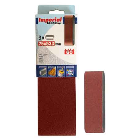 NASTRO ABRASIVO 75X533 MM Grana 120 - 3 pezzi
