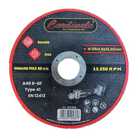 DISCO DA TAGLIO PER FERRO/INOX CARDINALE Ø 115x1,0 mm