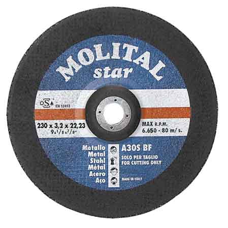 DISCO DA TAGLIO PER FERRO MOLITAL Ø 115x3,2 mm
