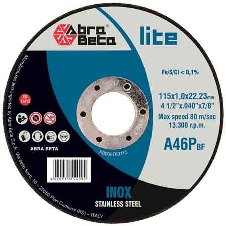 DISQUE À TRONÇONNER INOX ABRA BETA Ø 125x1,0 mm