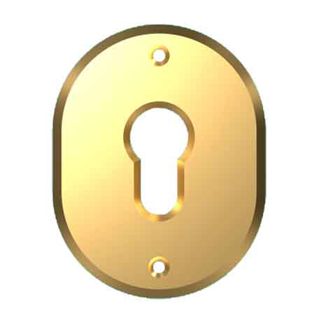 PLATINE EXTÉRIEURE POUR CYLINDRE EUROPÉENNE '316L' CIPIERRE 90x70x4 mm - Couleur Chrome satiné