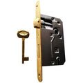 SERRATURA PER PORTE IN LEGNO 'PATENT' FRONTALE BORDO TONDO BONAITI E50 - Bronzata