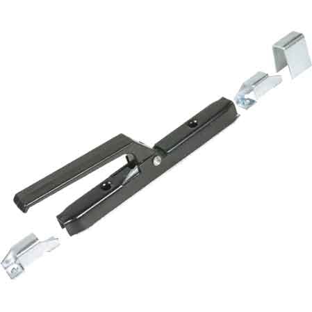 CHARNIÈRE EN ACIER PEINT À DOUBLE ACTION Pour tringles de 10x10 mm