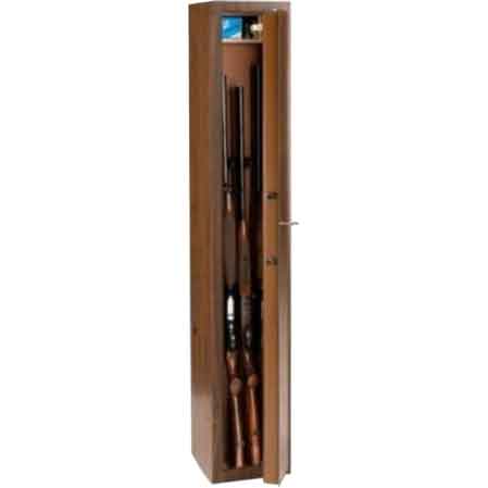 WAFFENSCHRANK MIT INNENTRESOR HOLZOPTIK 5 Gewehrhalter