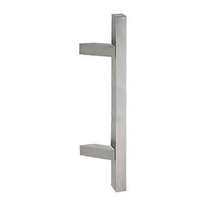 SCHRÄGER EDELSTAHLGRIFF 'TEXAS' 25x25x500 mm, Achsabstand 300 mm - Farbe Satiniertes Inox