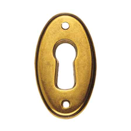 ENTRÉE DE SERRURE POUR MEUBLE '30625' 22x37 mm - Laiton vieilli