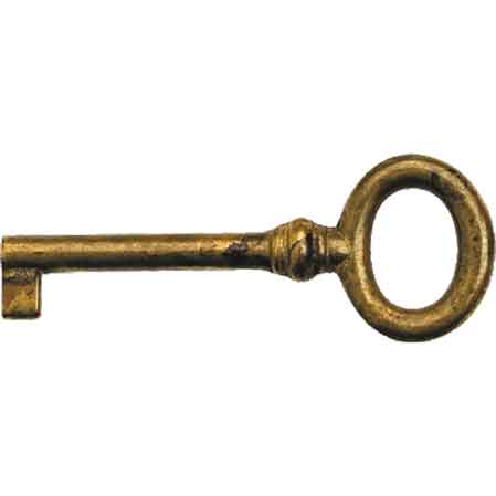 CLÉ DE MEUBLE '33728' 29x77 mm - Laiton antique