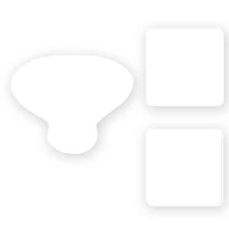 POMOLO PER MOBILI IN CERAMICA 'P02' 24x34 mm - Bianco