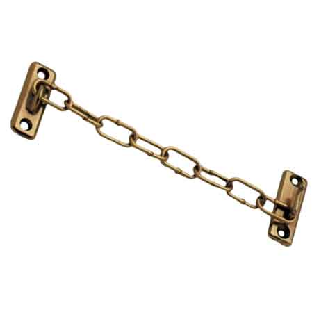 CATENA DI SICUREZZA OTTONE PER PORTE 150 mm - Cromo satinato
