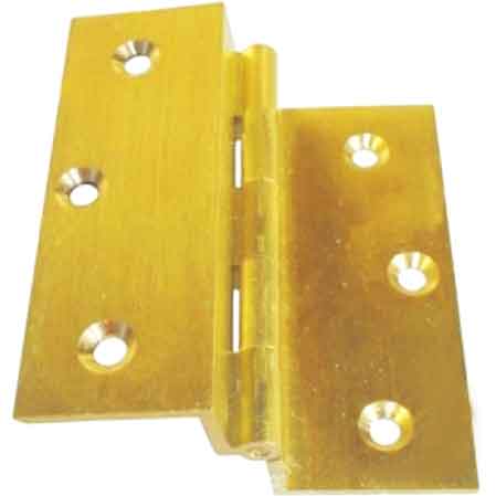 GEFRÄSTE DOPPELT GEKRÖPFTE SCHARNSPANGE 40x35 mm - Bronziert