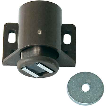 CHIUSURA MAGNETICA TONDA 30x30 mm - Marrone