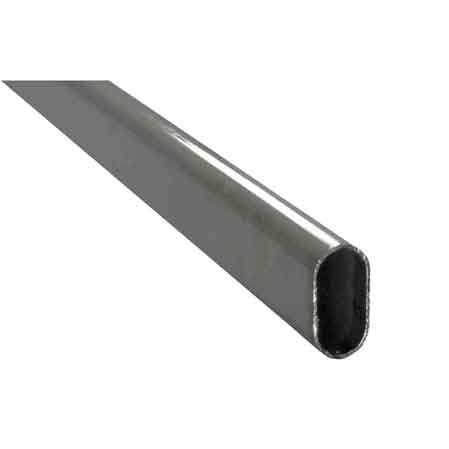 TUBO PER ARMADIO OVALE 30x15 mm - Cromato