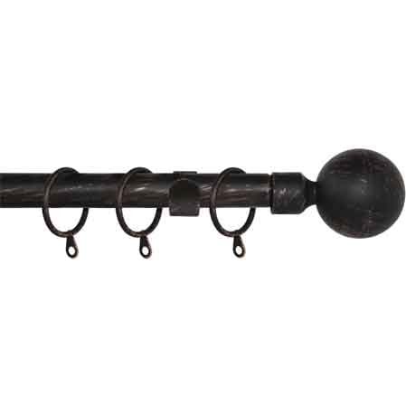 BARRE À RIDEAUX SCRATCH 'SFERA' 120/210 cm - Nickel satiné