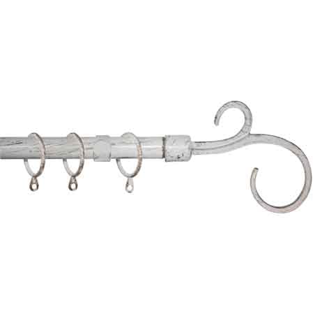 SCORRITENDA A STRAPPO 'ONDA' 120/210 cm - Bianco/Oro
