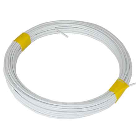 CAVETTO STENDIBIANCHERIA PLASTIFICATO BIANCO Ø 2,1/2,8 mm x 20 mt