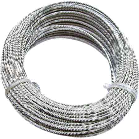 FUNE ACCIAIO INOX Ø 5 mm - rotolo 25 mt