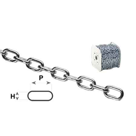 CATENA GENOVESE SU BOBINA n°16 (2,8 mm) - PxH 17x6,6 - bobina 100 mt