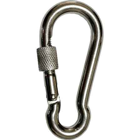 MOSCHETTONE CON GHIERA INOX 100 mm