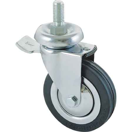 RUOTA ARREDAMENTO ART. 155BISB AVO C/FRENO 100x24 mm - fil. M12 - portata 80 kg