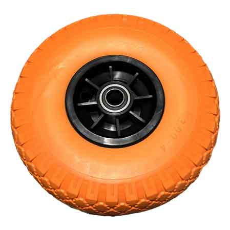 RUOTA IN POLIURETANO PER CARRELLI CON DISCO IN PLASTICA CARDINALE 260x85 mm - portata 120 kg