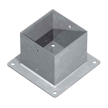 SUPPORTO A PAVIMENTO PER TRAVI 'TG20' mm 101x101x150h - Base 180 mm