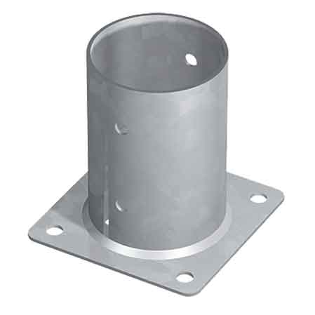 SUPPORTO A PAVIMENTO PER PALI 'TR2' Ø 100x150h - Base 150 mm