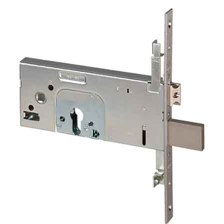 Serrure à encastrer à cylindre pour bandes ART. 56357 CISA E90 - Boîtier 206x64 mm