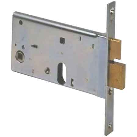 SERRATURA DA INFILARE A CILINDRO PER FASCE ART. 44460/44461 CISA E70 - Frontale mm 16