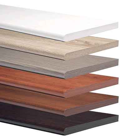 MENSOLA RETTANGOLARE STONDATA 80x20 cm - spess. 1,8 mm - Colore Ciliegio