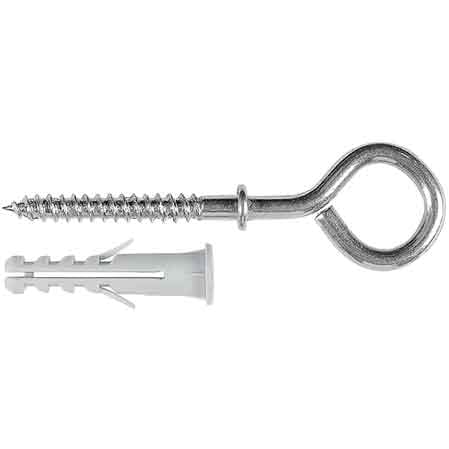 CHEVALET À OEILLET FERMÉ «MJ01» Ø 6x30 mm - vis 4,5x35 mm - Paquet de 10 pièces