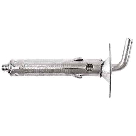 STAHLDÜBEL KURZER HAKEN 'DY02' Schraube M5 - Ø 9x40 mm