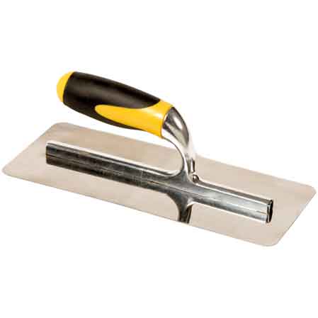 FRATTONE LISCIO INOX C/MANICO GOMMA 28x12 cm