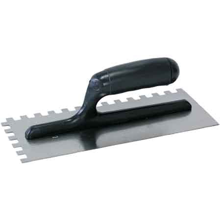 FRATTONE DENTATO C/MANICO IN ABS 28x12 cm - dentatura 7x7 mm