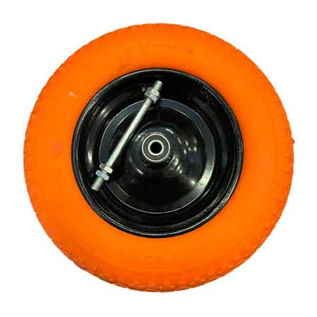 RUOTA CARRIOLA ANTIFORO CARDINALE mozzo 150 mm - asse lungo 210 mm