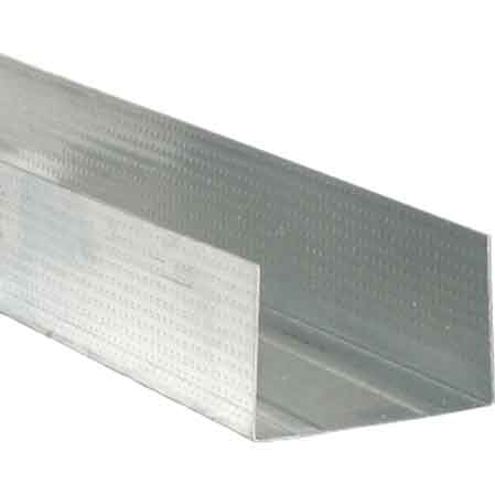 PROFILÉ DE MONTANT TYPE « G » POUR PLACOPLÂTRE mm 75x35h - barre de 3 m - épaisseur 6/10