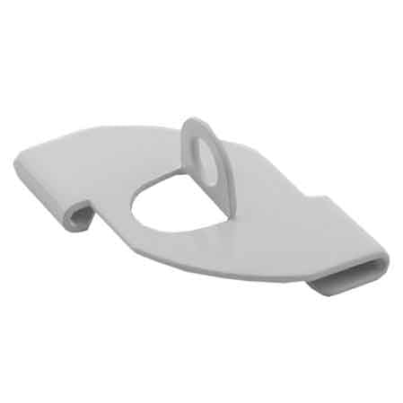 CLIP DE SUPPORT HORIZONTAL AVEC TROU DE SUSPENSION 24-26 mm - blanc
