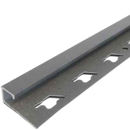 PROFILO 'JOLLY' QUADRO PER RIVESTIMENTI EFFETTO PIETRA H 10 mm - Sabbia - barra 2,5 mt